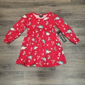 Picapino Christmas Dress Holiday Cars Candy Canes Girls Size‎ 4